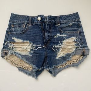 American Eagle Outfitters, Destroyed Denim Jean Shorts